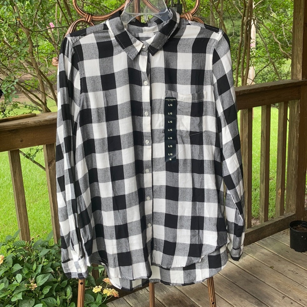 Plaid button down shirt
